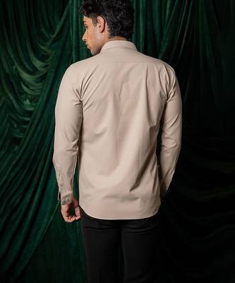 Red embroidered lycra strech shirt 5