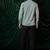Olive green embroidered lycra strech shirt