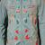 Olive green embroidered lycra strech shirt