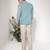Blue embroidered armani bandhgala and pant