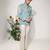 Blue embroidered armani bandhgala and pant