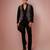Black embroidered armani shacket