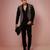 Black embroidered armani shacket