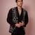 Black embroidered armani shacket