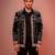 Blue embroidered lycra strech shacket