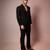 Black embroidered armani blazer