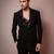 Black embroidered armani blazer