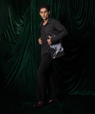 Black handmade lycra strech shacket 4