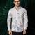 White embroidered lycra strech shirt