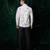 White embroidered lycra strech shirt