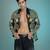 Blue embroidered armani shacket