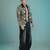 Blue embroidered armani shacket