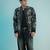 Black embroidered armani shacket