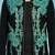 Black teal green embroidered armani men shacket