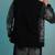 Black embroidered armani shacket