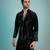 Black embroidered armani shacket