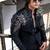 Black embroidered armani blazer
