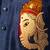 Navy blue embroidered raw silk kurta