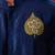 Navy blue embroidered raw silk kurta