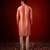 Red embroidered raw silk kurta