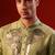 Green embroidered raw silk kurta
