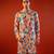 Multicolor printed raw silk kurta
