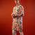 Multicolor printed raw silk kurta