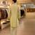 Green embroidered raw silk kurta
