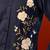 Navy blue embroidered cotton flex shirt