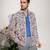 Red embroidered armani shacket