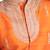 Saffron orange embroidered raw silk sherwani set