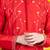 Red embroidered raw silk kurta