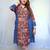 Red Kalamkari Handblock  Printed Cotton Knee-Length kurti