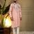 Pink viscos embroidery print party wear kurta and payjama