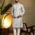 Green heavy jecquard print party wear kurta and payjama