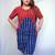 Red Dabu Handblock Printed Cotton Knee-Length kurti