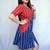 Red Dabu Handblock Printed Cotton Knee-Length kurti