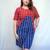 Red Dabu Handblock Printed Cotton Knee-Length kurti