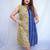 Indigo Bagru Handblock Printed Cotton Boat Neck kurti