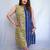Indigo Bagru Handblock Printed Cotton Boat Neck kurti