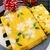 Yellow colour leaf digital printed linen cotton saree with jhalar