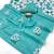 Sky blue colour leaf digital printed linen cotton saree with jhalar