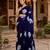 Purple colour leaf digital printed linen cotton saree  with jhalar