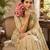 Chiku colour leaf digital printed linen cotton saree with jhalar