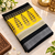 Black colour leaf digital printed linen cotton saree