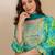 Bandhani Printed Round Neck Mirror Work Straight Kurta With Trousers & Dupatta