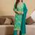 Bandhani Printed Round Neck Mirror Work Straight Kurta With Trousers & Dupatta