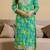 Bandhani Printed Round Neck Mirror Work Straight Kurta With Trousers & Dupatta