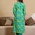 Bandhani Printed Round Neck Mirror Work Straight Kurta With Trousers & Dupatta