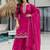 Women Ethnic Motifs Embroidered Regular Thread Work Kurta with Sharara & With Dupatta